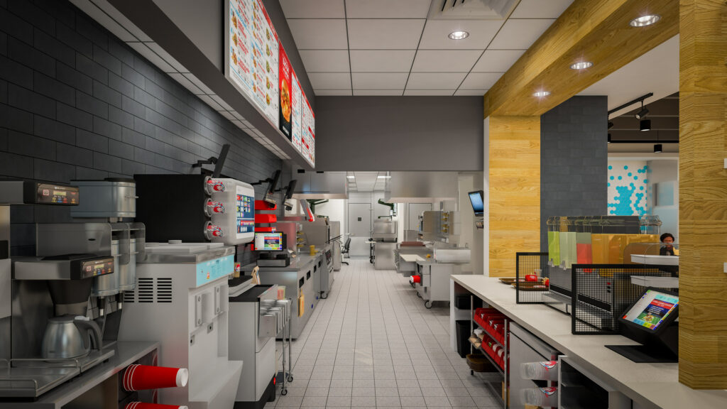 fast food restaurant design layout